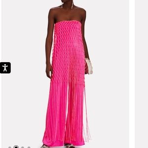 BAOBAB Indira Fishnet Satin Jumpsuit